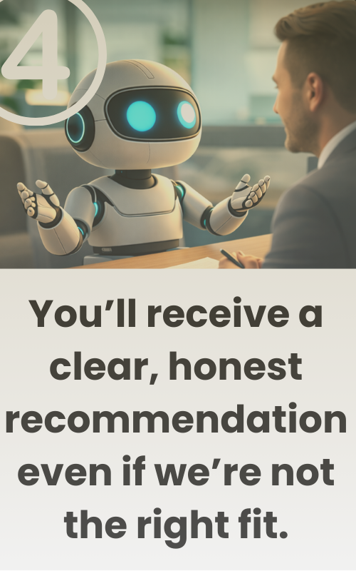 Illustration representing transparent software recommendation after reviewing business requirements.