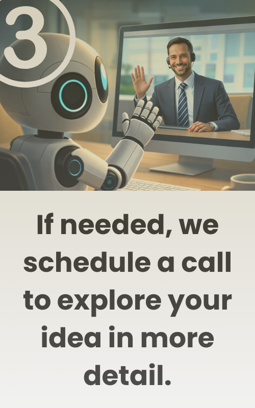 Illustration showing consultation call scheduled to discuss custom software requirements in detail.