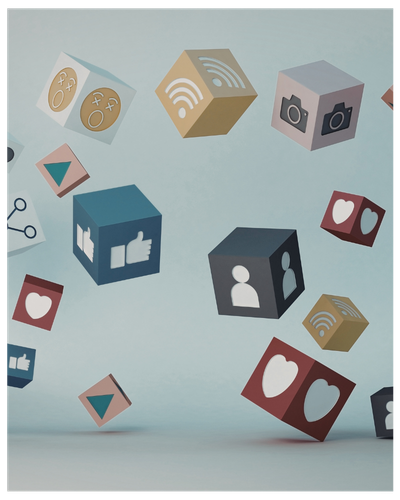 multiple social media platform icons representing cross-platform engagement in Bersolden campaign