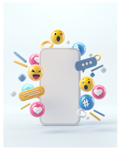 mobile social media engagement with reactions and icons for Bersolden campaign participation