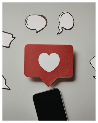 social media like notification symbol representing user engagement in Bersolden campaign