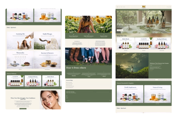 Rooted In Him Shopify ecommerce store built by Bersolden with SEO optimised product pages, collections, and conversion-focused design