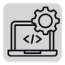Icon representing website development and technical implementation